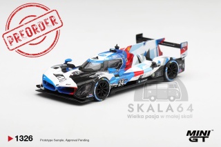 PREORDER MINI GT MGT01326-BL 2024 BMW M Hybrid V8 GTP #24 BMW M Team RLL Daytona 24 hrs, white/blue/red