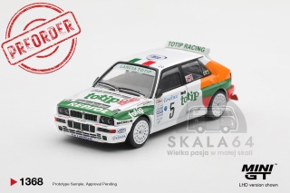 PREORDER MINI GT MGT01368-L 1993 Lancia Delta HF Integrale Avolution #5 Andrea Aghini RAlly Monte Carlo