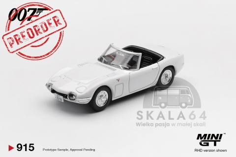 PREORDER MINI GT Toyota 2000GT You Only Live Twice 007 James Bond MGT00915-007E 1:64