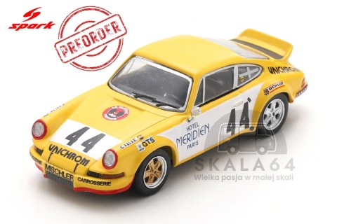 PREORDER SPARK Porsche 911 2.8L RS Carrera Team Porsche Club Romand #44 24h Le Mans 1973 J. F. Piot P. Zbinden 1:64