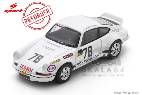 PREORDER SPARK Porsche 911 2.8L RSR Carrera Team J.Sage #78 24h Le Mans 1973 H. Bayard R. Ligonnet 1:64