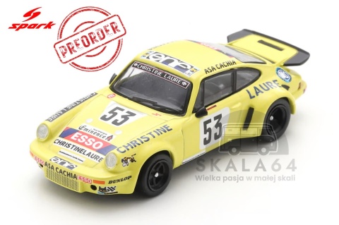 PREORDER SPARK Porsche 911 Carrera RS Team Asia Cachia #53 24h Le Mans 1976 T. Sabine P. Dagoreau J. C. Andruet 1:64