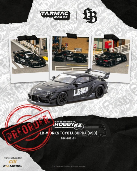 PREORDER TARMAC WORKS 2025 Toyota Supra (A90) LB-Works 1:64
