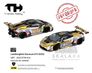 PREORDER TRENDS HOBBY Lamborghini Huracan GT3 EVO2 DTM 2025 #19 1:64 TH241083E