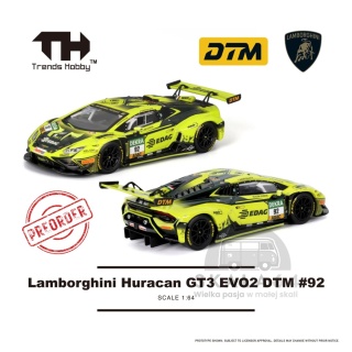 PREORDER TRENDS HOBBY Lamborghini Huracan GT3 EVO DTM 2023 #92 1:64 TH241083A