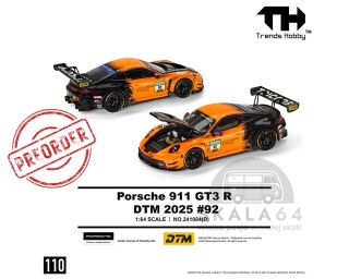 PREORDER TRENDS HOBBY Porsche 911 GT3 R DTM 2025 #92 Orange/Black 1:64 TH241084D