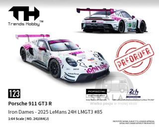 PREORDER TRENDS HOBBY Porsche 911 GT3 R Le Mans 24h 2025 #85 1:64 TH241084J