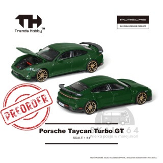 PREORDER TRENDS HOBBY Porsche Taycan Turbo GT Green 1:64 TH241087C