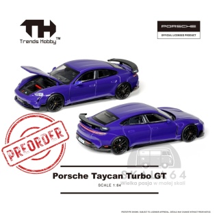 PREORDER TRENDS HOBBY Porsche Taycan Turbo GT Purple 1:64 TH241087A