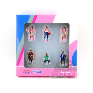 TARMAC WORKS & AMERICAN DIORAMA Race Day 2 Figurki 1:64
