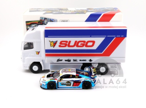 Model samochodu Audi R8 LMS GT3 Evo II #30 Uno Racing Macau GT Cup FIA GT World Cup 2024 w skali 1:64 - zestaw