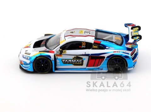 Model samochodu Audi R8 LMS GT3 Evo II #30 Uno Racing Macau GT Cup FIA GT World Cup 2024 w skali 1:64 - bok