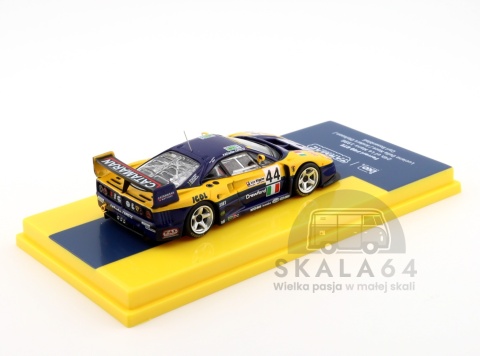 TARMAC WORKS Ferrari F40 GTE 24h of Le Mans 1996 Blue Yellow L. Della Noce A. Olofsson C. Rosenblad #44 1:64