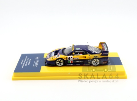 TARMAC WORKS Ferrari F40 GTE 24h of Le Mans 1996 Blue Yellow L. Della Noce A. Olofsson C. Rosenblad #44 1:64