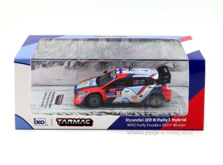 TARMAC WORKS Hyunday i20 N Rally1 Hybrid #4 WRC Rally Sweden 2024 Winner E. Lappi J. Fermi 1:64