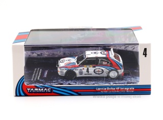 TARMAC WORKS Lancia Delta Integrale #4 Monte Carlo Rally 1992 Winner Didier Auriol Bernard Occelli Martini 1:64