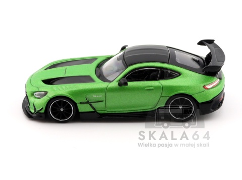 Model samochodu Mercedes-Benz AMG GT Black Series Green w skali 1:64 - bok