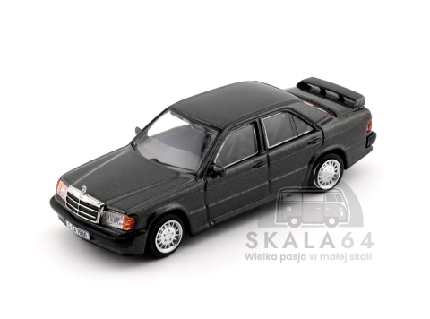 Model samochodu Mercedes-Benz 190 E 2.3-16 Blue-Black Metallic w skali 1:64 - przód