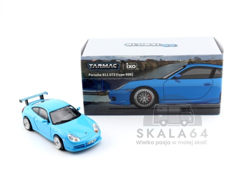 Model samochodu Porsche 911 GT3 type 996 Light Blue w skali 1:64 - pudełko
