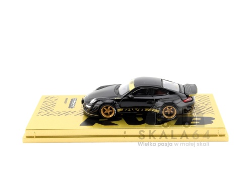 Model samochodu Porsche 911 RWB 997 Black w skali 1:64 - bok