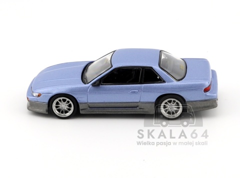 Model samochodu Vertex Nissan Silvia S13 Blue Grey w skali 1:64 - bok
