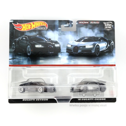 HOT WHEELS Premium Car Culture 2-Pack Bugatti Veyron & '16 Bugatti Chiron HKF52