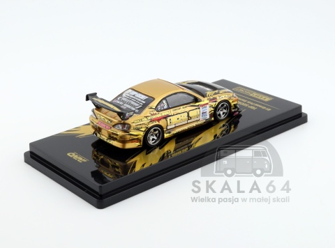 Model samochodu Nissan Silvia S15 Top Secret Gold D1 Grand Prix Series Champion 2004 w skali 1:64 - tył