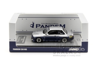 INNO64 BMW Pandem E30 M3 Silver Blue 1:64