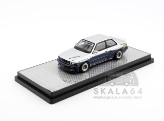 INNO64 BMW Pandem E30 M3 Silver Blue 1:64