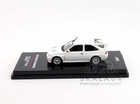 Model samochodu Ford Escort RS Cosworth White LHD w skali 1:64 - bok