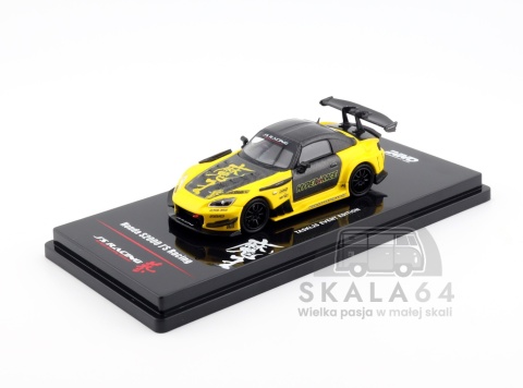 Honda S2000 J's Racing Yellow Black TASKL25 Event Edition w skali 1:64 - przód