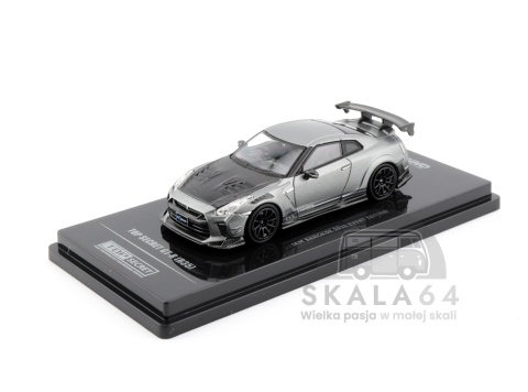 Model samochodu Nissan GT-R R35 Top Secret Grey IAM BANGKOK 2025 Event Edition w skali 1:64 - przód