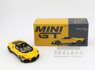 MINI GT Bugatti W16 Mistral Yellow 1:64 MGT01137-BL