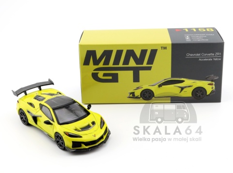 MINI GT Chevrolet Corvette C8 ZR1 Accelerate Yellow 1:64 MGT01158-L