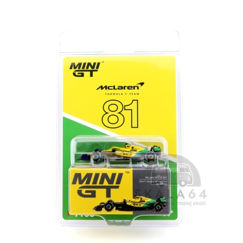 Model bolidu McLaren MCL38 #81 Oscar Piastri 2024 Monaco GP 2nd Place w skali 1:64