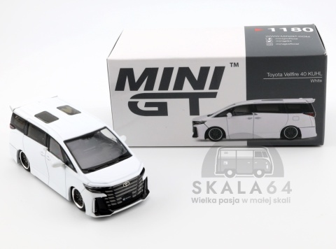Model samochodu Toyota Vellfire 40 KUHL White LHD w skali 1:64 - kartonik