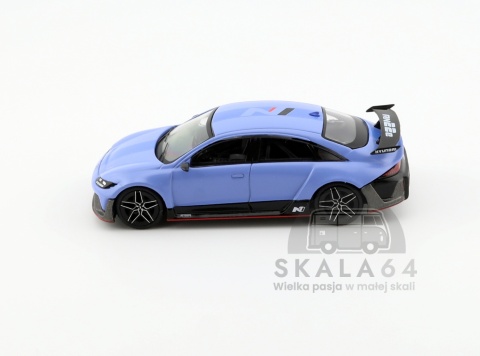 Model samochodu Hyundai RN22e Performance Blue LHD w skali 1:64 - bok