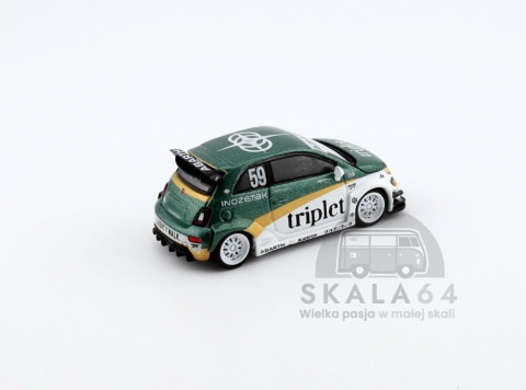 Model samochodu Fiat 595 Abarth LB-WORKS TY Edition Tyson Yoshi RHD w skali 1:64 - tył