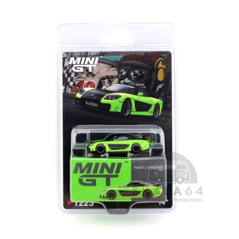 Model samochodu Mazda RX-7 Veilside Fortune7 Green LHD w skali 1:64 - blister