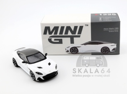 MINI GT Aston Martin DBS Stratus White LHD 1:64 MGT01225-L