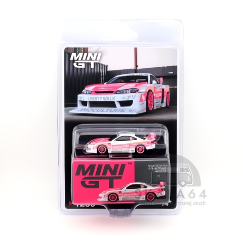 Model samochodu Nissan Silvia S15 LB-Super Silhouette AMOCULTURE w skali 1:64 - blister