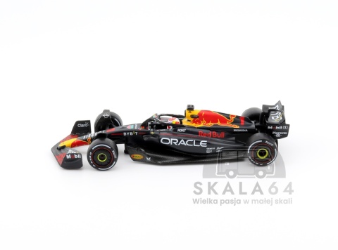 Model bolidu F1 Oracle Red Bull Racing RB19 #1 Max Verstappen 2023 F1 Bahrain GP Winner w skali 1:64 - bok