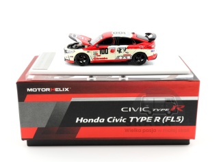 MOTORHELIX Honda Civic Type R FL5 Idemitsu Livery Red 1:64 M65427