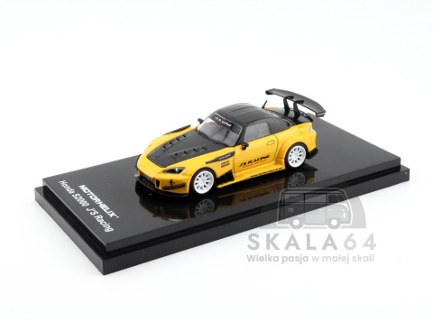 Model samochodu Honda S2000 J's Racing New Indy Yellow RHD w skali 1:64 M65146 - przód