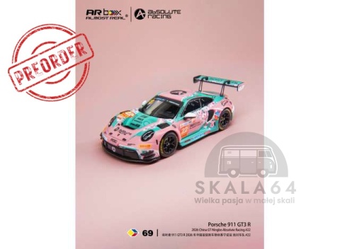 PREORDER ALMOST REAL AR BOX 2026 Porsche 911 GT3 R China GT Ningbo Absolute Racing #22 1:64