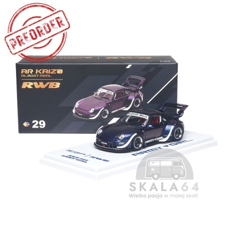 PREORDER ALMOST REAL AR BOX Porsche RWB 930 Army Girl 1:64