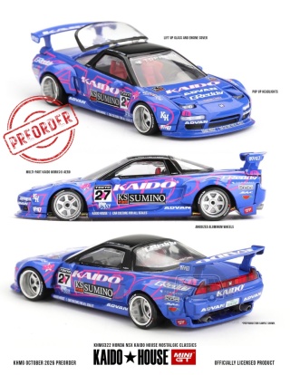 PREORDER MINI GT Kaido House 1990 Honda NSX Kaido House Nostalgic Classics KHMG322 1:64
