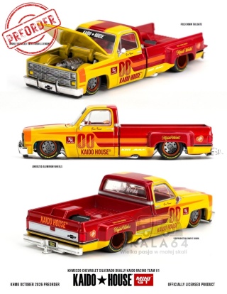 PREORDER MINI GT Kaido House 1980 Chevrolet Silverado Dually Kaido Racing Team V1 KHMG320 1:64