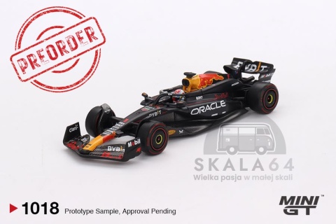 PREORDER MINI GT MGT01018 2024 Red Bull Racing RB20 #1 Max Verstappen Winner Bahrain Gp
