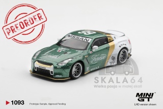 PREORDER MINI GT MGT01093-BL 2025 Nissan GT-R R35 LB Works Type 1 With Custom Ducktail Auto Finesse